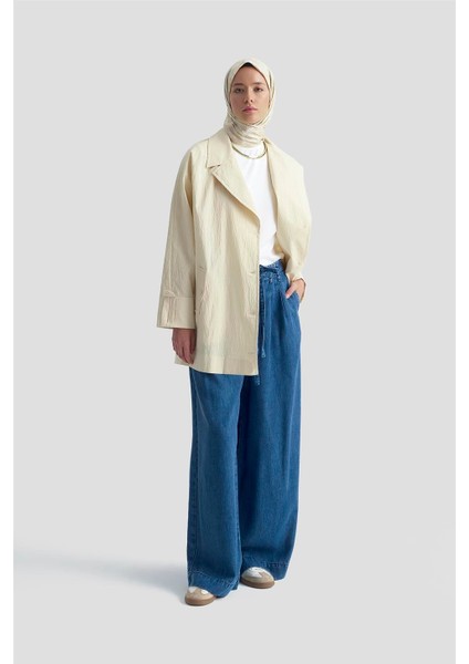 Pamuk Karışımlı Ceket 25KD4009 Kum