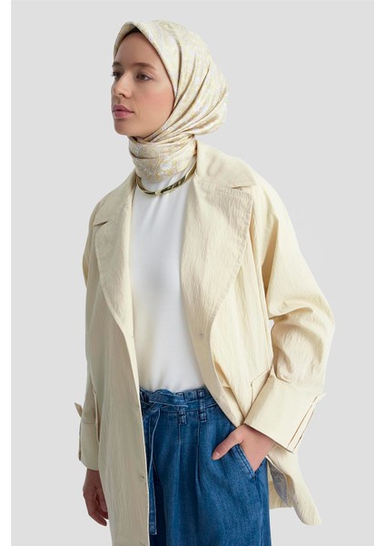 Pamuk Karışımlı Ceket 25KD4009 Kum modelleri