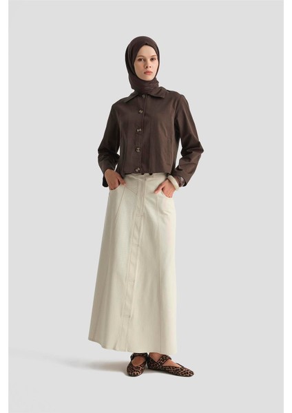 Kısa Blazer Ceket 25KD9002 Kahverengi fiyatları