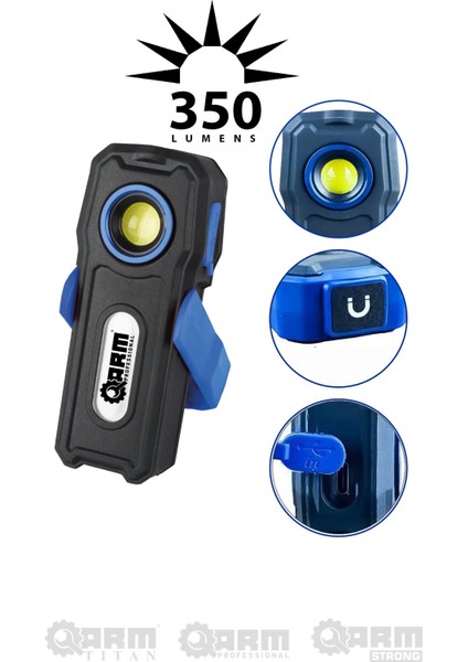 350 Lümen Şarjlı LED Lamba