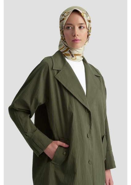 Pamuk Karışımlı Ceket 25KD4009 Haki fırsatları