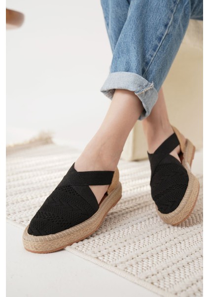 Rosa Kadın Siyah Espadril Ayakkabı