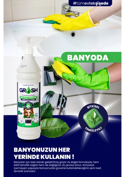 Vegan Çok Amaçlı Ultra Güçlü Leke Çıkarıcı Sprey (Büyük Boy) - GRS-L001 modelleri