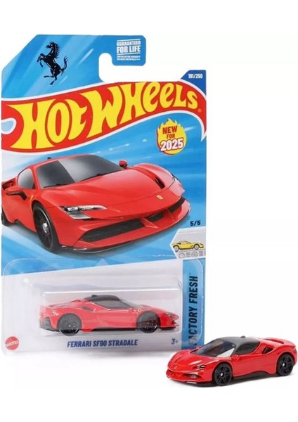 - Ferrari SF90 Stradale (1/64) Kırmızı - Yurt Dışı Uzun Kartonet - 2025 Serisi