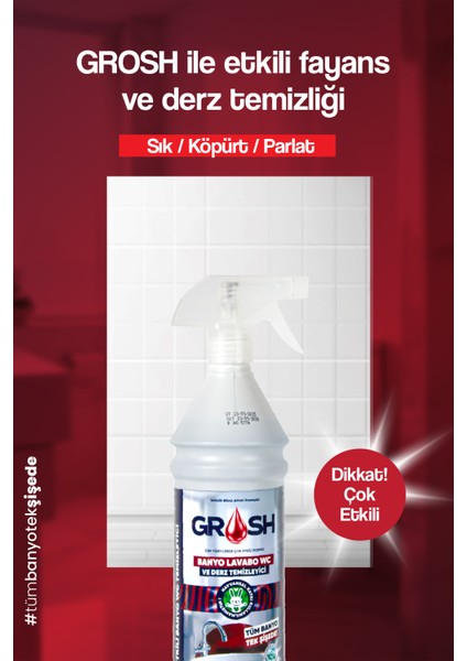 Ultra Güçlü Banyo Temizleyici ve Kireç Çözücü Sprey (Büyük Boy) - GRS- B001 indirimleri