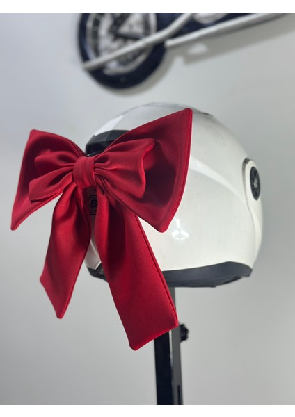 Motor & Motosiklet Kırmızı Çift Fiyonk Kask Aksesuarı Kask Dış Aksesuar fiyatları