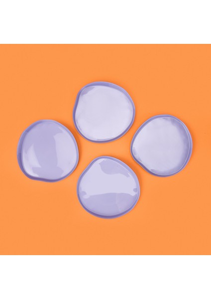 Kitchen Istanbul Dik Kenarlı 4'lü Pasta Seti – Mor / Yeşil - 21 cm modelleri