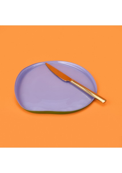 Kitchen Istanbul Dik Kenarlı 4'lü Pasta Seti – Mor / Yeşil - 21 cm fırsatları