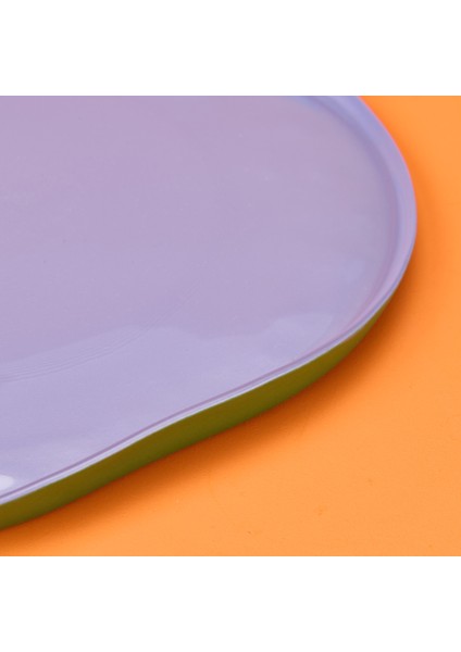 Kitchen Istanbul Dik Kenarlı 4'lü Pasta Seti – Mor / Yeşil - 21 cm indirimleri