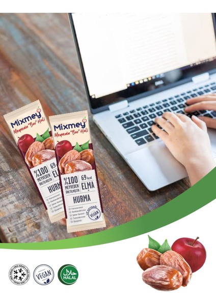 Hurma Meyve Barı 24 Adet | Sağlıklı Atıştırmalıklar – Vegan, Glutensiz, Koruyucusuz (20GR X 24 ADET) indirimleri