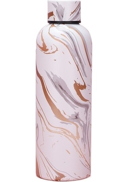 Mermer Desenli Su Şişesi Paslanmaz Çelik Termos Bardak Su Isıtıcısı (Yurt Dışından)