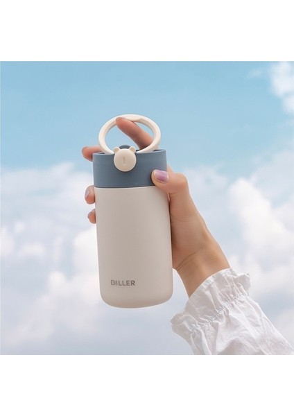 Yaratıcı Saplı ve Kullanışlı Su Bardağına Sahip Sevimli Termos Bardak (Yurt Dışından)
