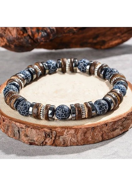 Akik ve Hematit Doğal Taş Bileklik