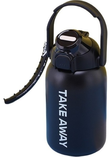 Büyük Kapasiteli Termos Bardak Öğrenci Taşınabilir Su Bardağı Pipetli Su Isıtıcısı (Yurt Dışından)