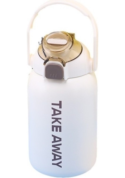 Büyük Kapasiteli Termos Bardak Öğrenci Taşınabilir Su Bardağı Pipetli Su Isıtıcısı (Yurt Dışından)