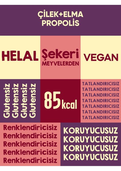 Bee Çilek Ve Propolis Meyve Bar | Vejetaryen, Glutensiz Sağlıklı Atıştırmalık - 25gr X 24 Adet fırsatları