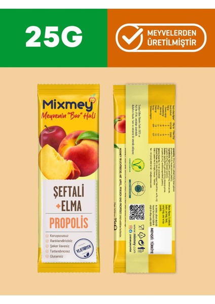 Bee Propolis Şeftali Meyve Barı 24 Adet | Sağlıklı Atıştırmalıklar – Glutensiz (25GR X 24 ADET) fiyatları
