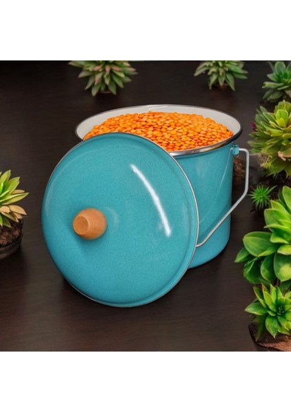 Emaye Yoğurt Tenceresi Emaye Bakraç 20CM 5lt Turkuaz fırsatları
