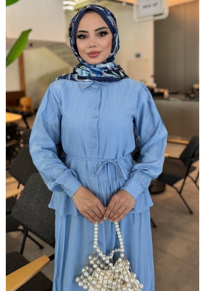 Fırfırlı Etek Gömlek Ikili Takım modelleri