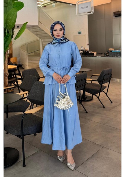 Fırfırlı Etek Gömlek Ikili Takım fırsatları