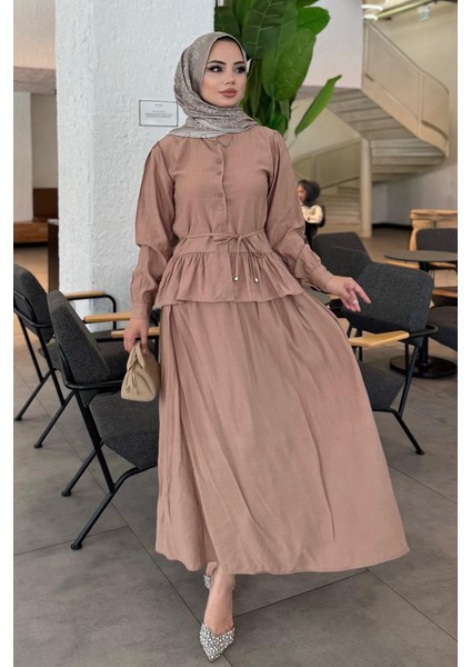 Fırfırlı Etek Gömlek Ikili Takım modelleri