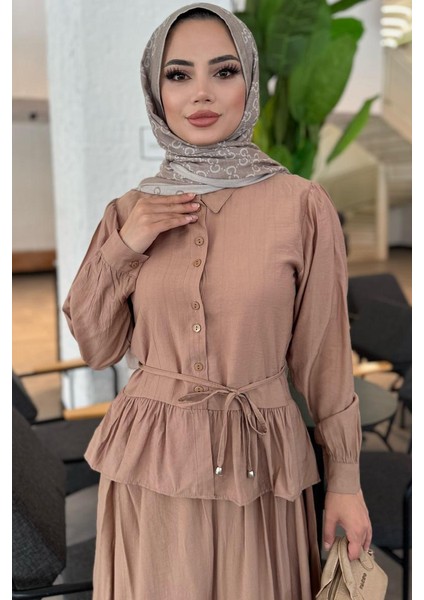 Fırfırlı Etek Gömlek Ikili Takım fırsatları