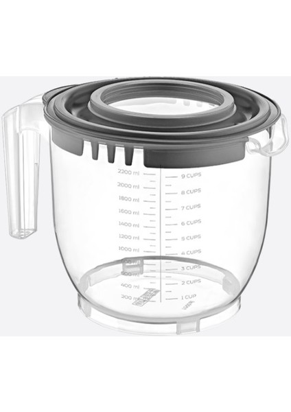 2200 ml Kapaklı ve Ölçülü Mikser Kabı - Koruma Kapaklı, Bpa Içermez, Gıdayla Temasa Uygun, Sağlıklı ve Pratik Tasarım fiyatları