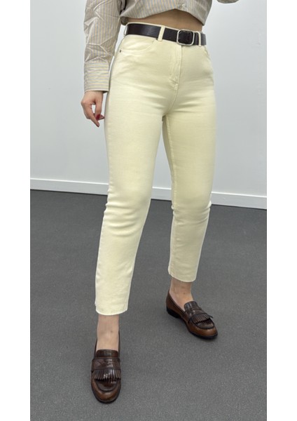 Juliet Krem Renk Yüksek Bel Slim Fit Jean fiyatları