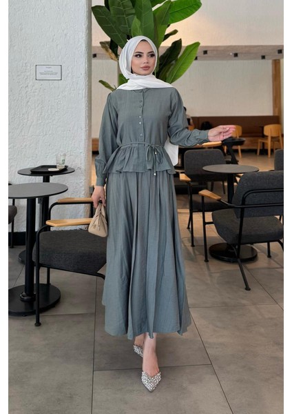 Fırfırlı Etek Gömlek Ikili Takım modelleri