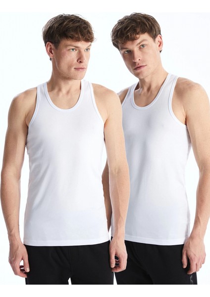 Lc Waıkıkı Beyaz U Yaka Penye Erkek Atlet 2'li