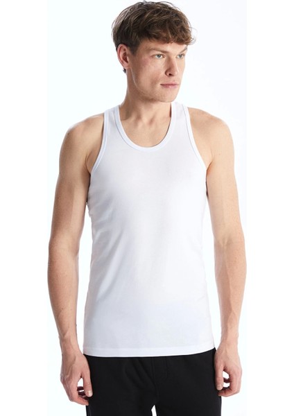 Lc Waıkıkı Beyaz U Yaka Penye Erkek Atlet 2'li modelleri