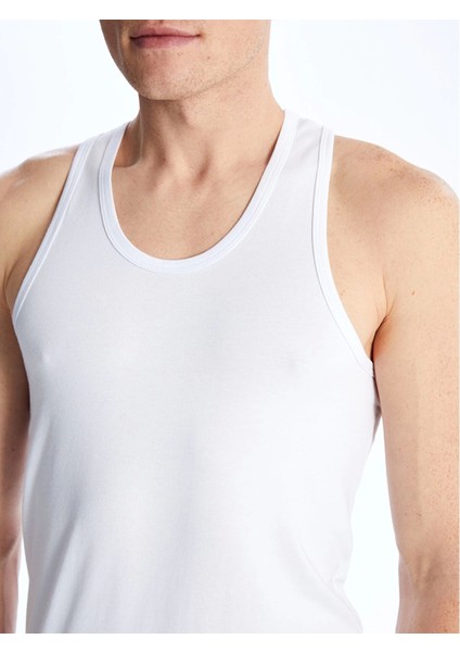 Lc Waıkıkı Beyaz U Yaka Penye Erkek Atlet 2'li indirimleri