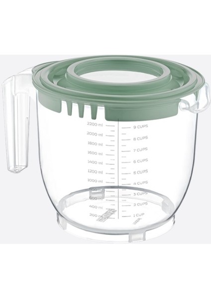 2200 ml Kapaklı ve Ölçülü Mikser Kabı - Koruma Kapaklı, Bpa Içermez, Gıdayla Temasa Uygun, Sağlıklı ve Pratik Tasarım fiyatları