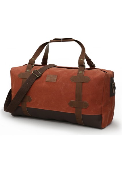 7104 Kiremit Seyahat, Spor Suya Dayanıklı Kanvas Çantası, Hafta Sonu Çantası El Çantası