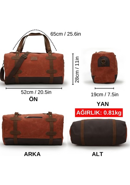 7104 Kiremit Seyahat, Spor Suya Dayanıklı Kanvas Çantası, Hafta Sonu Çantası El Çantası fiyatları