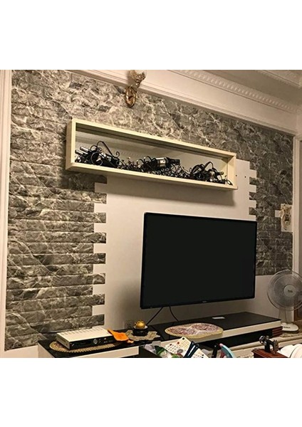 Renkliduvarlar Çift Renk Alaca Gri Tuğla Kendinden Yapışkanlı Esnek Duvar Paneli fırsatları