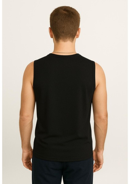 Erkek Siyah Askılı T-SHIRT-D690 modelleri