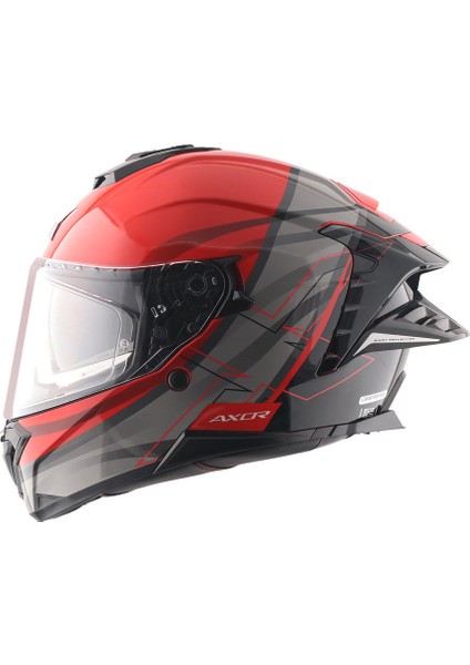 Brutale Surges Full Face Parlak Siyah Kırmızı