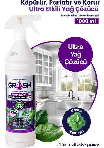 Ultra Güçlü Mutfak Yüzey Temizleyici ve Yağ Sökücü Sprey (Büyük Boy) - GRS- M001