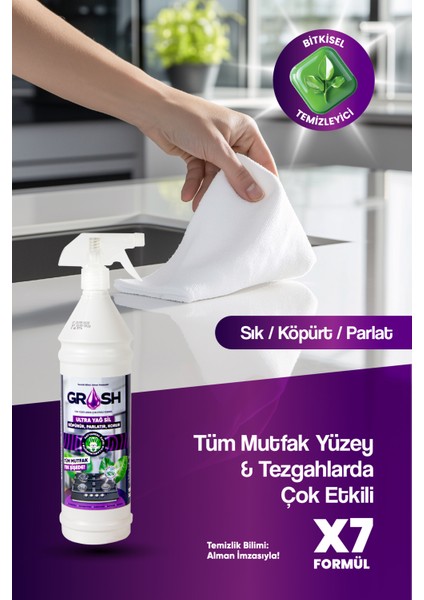 Ultra Güçlü Mutfak Yüzey Temizleyici ve Yağ Sökücü Sprey (Büyük Boy) - GRS- M001