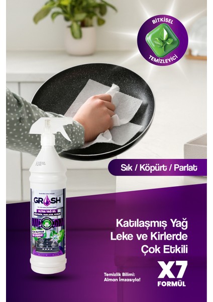 Ultra Güçlü Mutfak Yüzey Temizleyici ve Yağ Sökücü Sprey (Büyük Boy) - GRS- M001