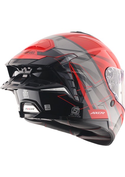 Brutale Surges Full Face Parlak Siyah Kırmızı