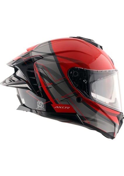 Brutale Surges Full Face Parlak Siyah Kırmızı