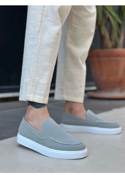 BA0241 Bağcıksız Yüksek Taban Gri Süet Erkek Ayakkabı indirimleri