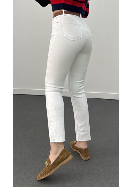 Juliet Beyaz Renk Yüksek Bel Slim Fit Jean fiyatları