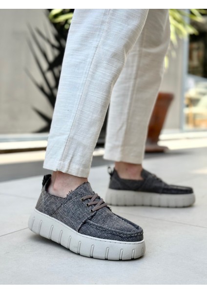 BA0676 BOA Kahverengi Keten Yüksek Taban Erkek Yazlık Ayakkabı fırsatları