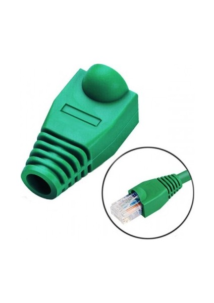 RJ45 Cover Plastik Koruyucu Kılıf Yeşil 100 Ad. fiyatları