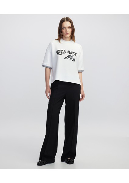 Slogan Baskılı Kumaş Mix Tişört IW6250070058002 fiyatları