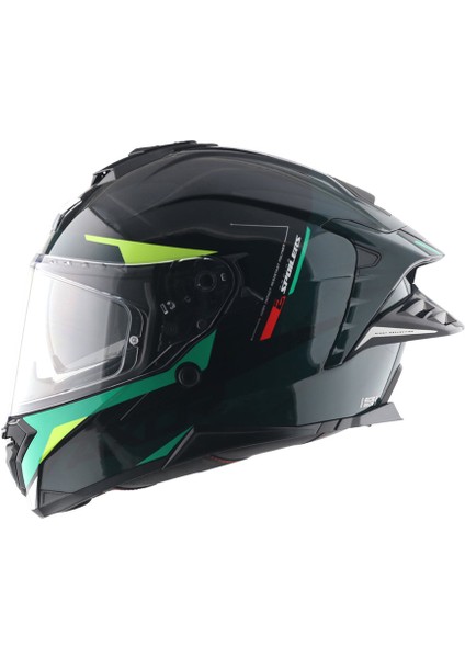 Brutale Kryptıc Full Face Parlak Siyah Yeşil