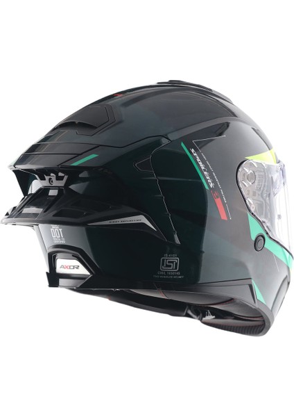 Brutale Kryptıc Full Face Parlak Siyah Yeşil